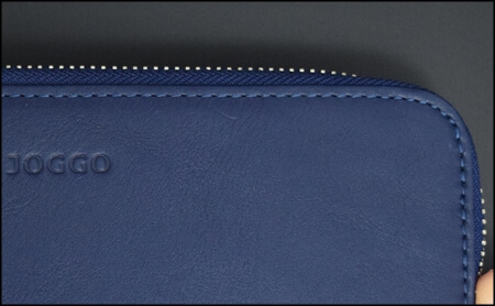 JOGGO（ジョッゴ）の財布の実物の縫製拡大写真　綺麗な箇所2